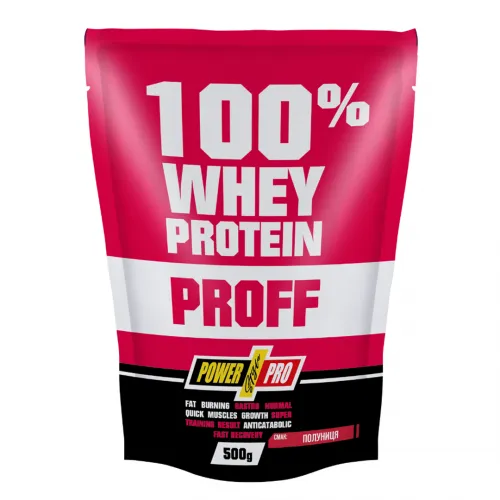 Power Pro, Whey Protein Prof, клубника, 500 г