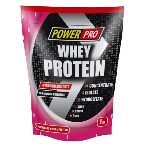 Power Pro, Whey Protein, 2 кг - клубника со сливками