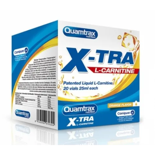 Quamtrax, XTRA L-Carnitine - 20 флаконов orange