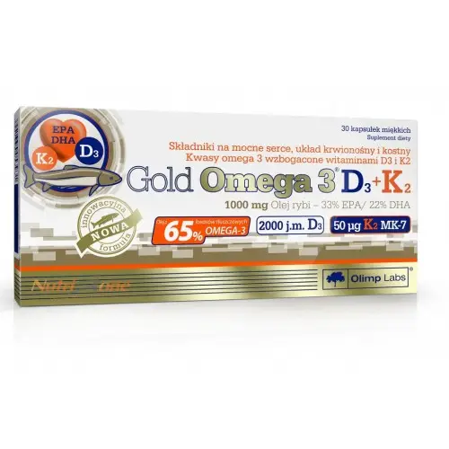 Olimp Nutrition, Gold Omega 3 D3+K2 30 капс