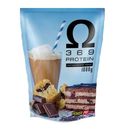 Power Pro, Protein Omega 3 6 9, 1 кг - миндальный кекс