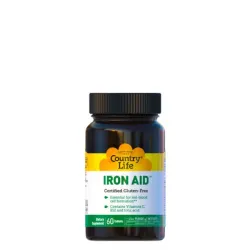 Country Life, Iron Aid, 15 мг, 60 таблеток 