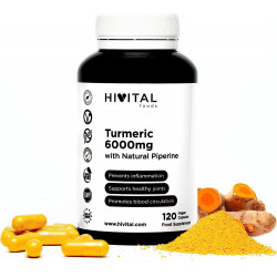 Куркума 6000 мг Hivital Foods – 120 капсул