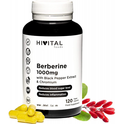 Берберин 1000 мг Hivital Foods – 120 капсул