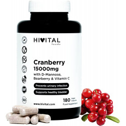 Американська червона журавлина 15000 мг Hivital Foods - 180 капсул