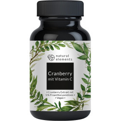 Экстракт клюквы с витамином С Natural Elements – 180 капсул