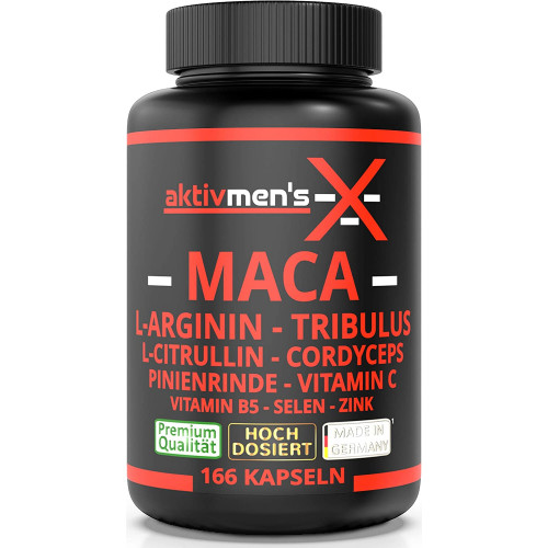 Мака 666 мг Aktivmen's X MACA BLACK – 166 капсул