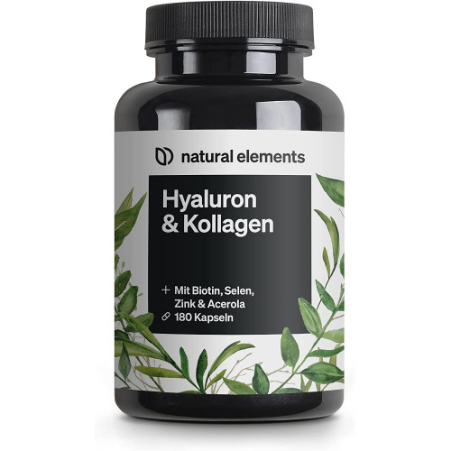 Коллагеновый комплекс гиалуроновой кислоты Natural Elements – 180 капсул